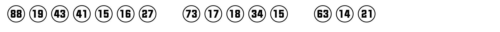 Numbers Style Two